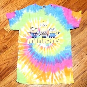 Minions Tie-Dye T-Shirt S, EUC